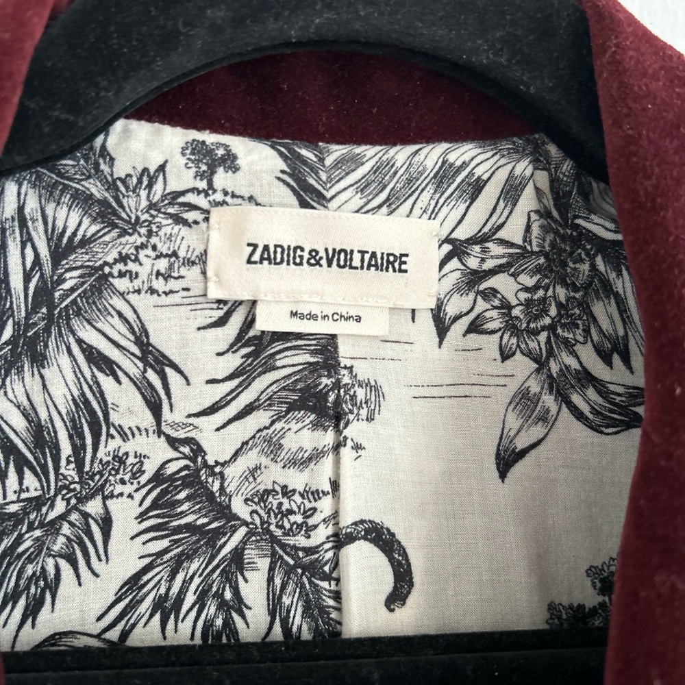 ZADIG & VOLTAIRE Visko Velvet Blazer - Picture 2 of 5